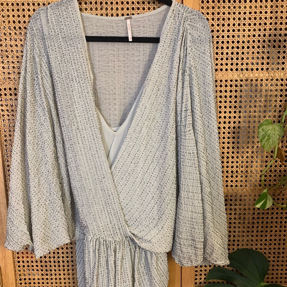 Free People - Beaded Boho Mini Party Dress